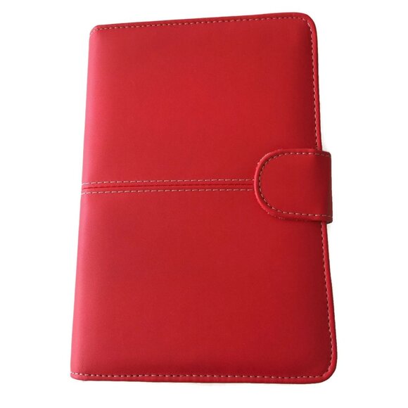 Red Faux Leather Kindle 3 Keyboard Case Cover - Picture 4 of 5